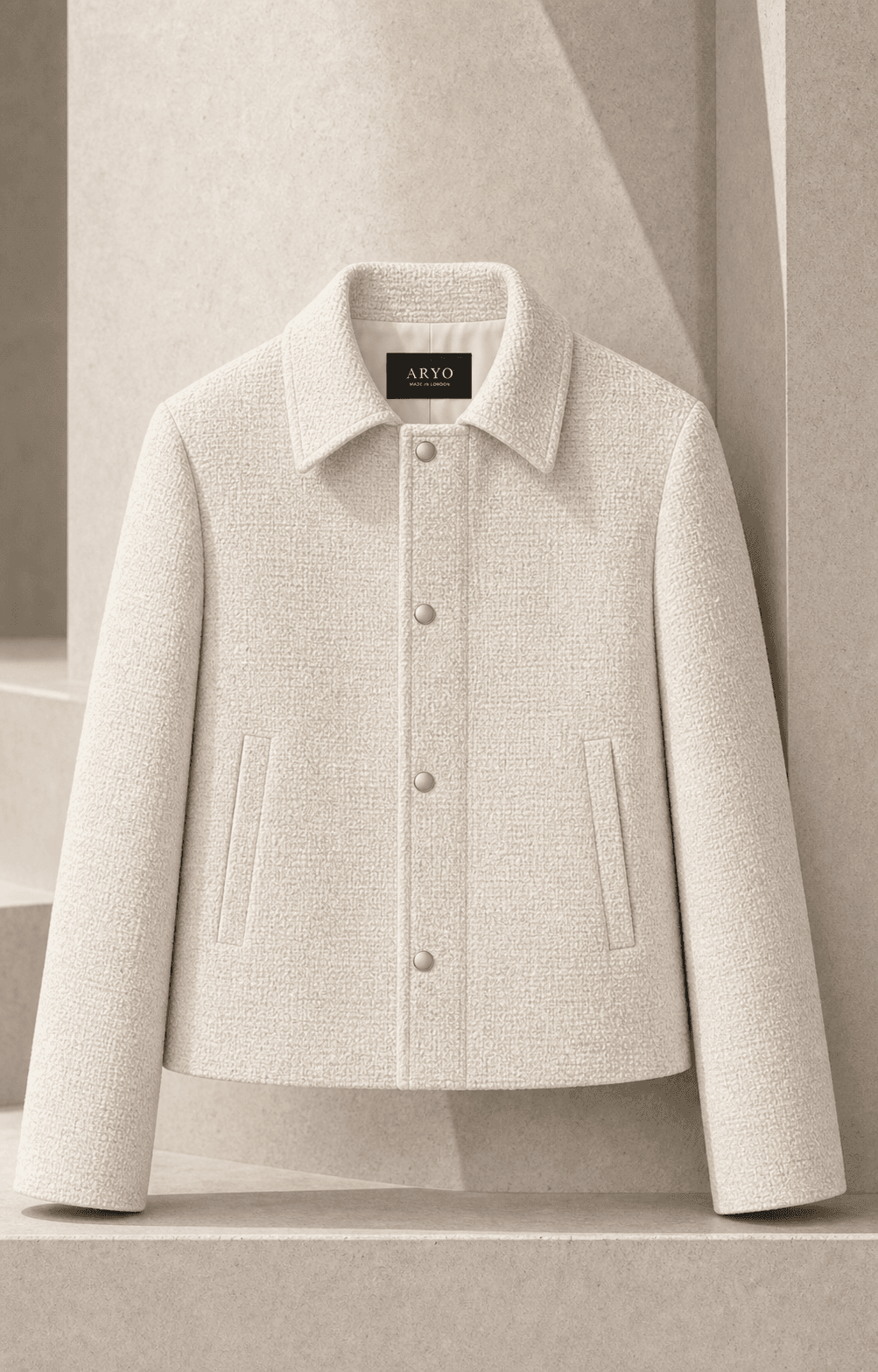 Front view of the Ivory Pennicella Jacket