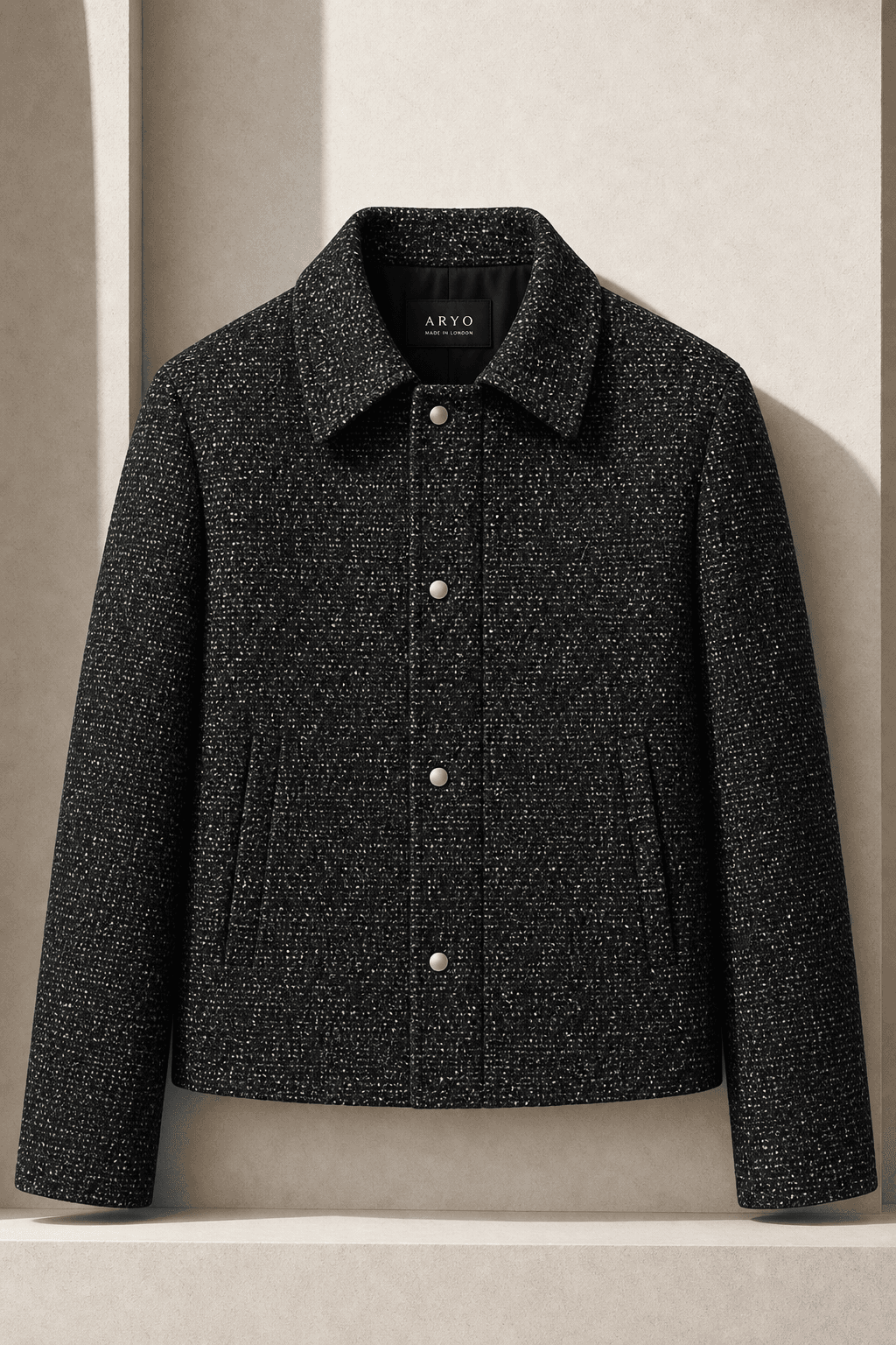 Front view of the Noir Pennicella Jacket