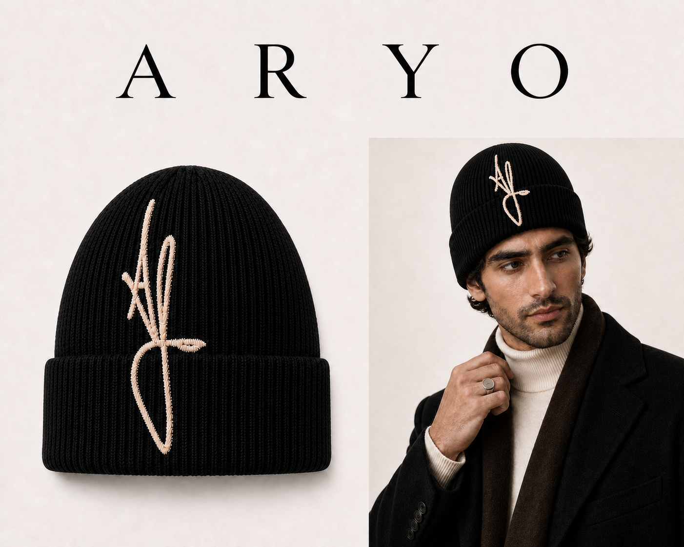 Nūr Signature Beanie Noir